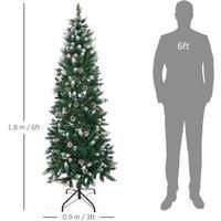 Homcom Snow Artificial Christmas Tree - Green