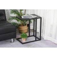 Homcom Black And White Side Table