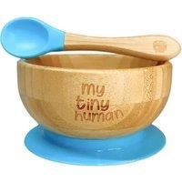 Bamboo Bowl & Spoon Set With Suction - 2 Options, 6 Colours - Orange