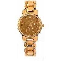 Gold Mirror Dial Bracelet Watch - Silver