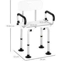 Homcom Shower Chair, Adjustable