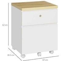 Vinsetto Filing Cabinet - White