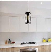 Led Pendant With Pear Cage And St64 Lamp