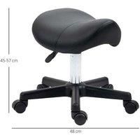 Homcom Black Pu Saddle Stool