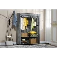 Homcom Portable Wardrobe, Light Grey