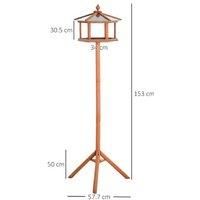 Pawhut Wooden Portable Bird Feeder