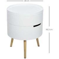 Homcom 3-Part White Side Coffee Table