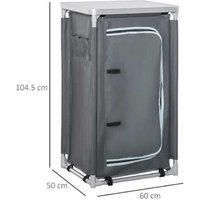 Outsunny Cupboard Camping Table - Grey