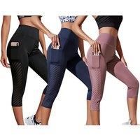 High Waist Hip Lift Yoga Leggings In 4 Sizes And 5 Colours - Red