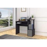 Homcom Pc Desk, Sliding Keyboard, Blac - Black