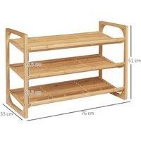 Homcom Bamboo Shoe Organizer Rack