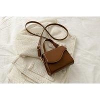 Mini Solid Flap Crossbody Bag In 6 Colours - Blue
