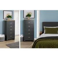 5-Drawer Chest Of Drawers - 3 Colours - Grey