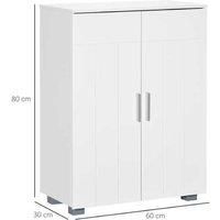 Kleankin Bathroom Floor Cabinet, White