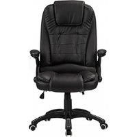 Padded Faux Leather High Back Office Chair - 3 Colours - Black