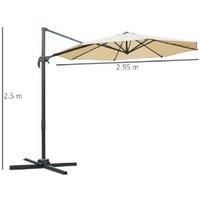 Outsunny Parasol With Dynamic 360 Rotation