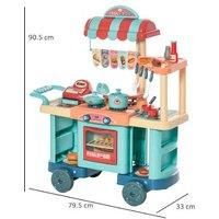 Homcom Kids Supermarket Trolley Set