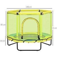Zonekiz 140 Cm Kids Trampoline - Yellow
