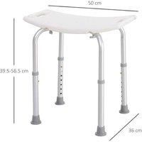 Homcom Portable Non-Slip Bathroom Stool
