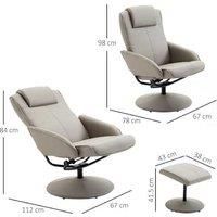 Homcom Pu Leather Recliner