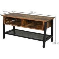 Homcom Rubber Wood 3-Tier Tv Media