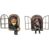 Garden Dwarf Window Tree Ornament - Man Or Woman!