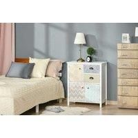 Homcom Shabby Chic Storage Chest Sideboard, White