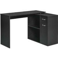 Homcom L-Shaped Corner Desk Table - Black