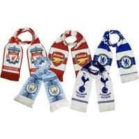 Football Fan Club Scarf - Arsenal, Liverpool, Chelsea And More! - Black