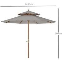Outsunny Double Tier Garden - Grey