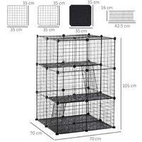 Pawhut Small Animal Cage - Black