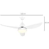 Homcom Ceiling Fan With Led, White