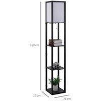 Homcom Shelf Floor Lamp Soft Light