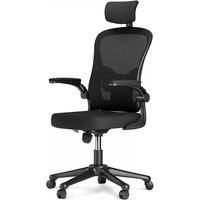 Executive Desk Chair With Adjustable Headrest In 6 Colours - Black