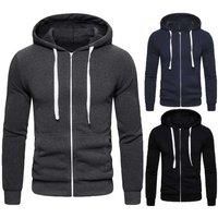 Cozy Men'S Fleece Winter Hoodie - Black