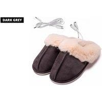 Fleece-Lined Cosy Usb Heated Slippers - 3 Colours - Pink