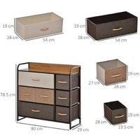 Homcom Fabric Chest Of Drawers