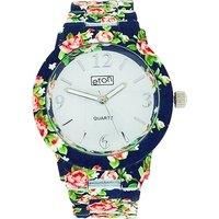 Eton Ladies Analogue Floral Watch - Silver