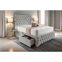 Velvet Plush Chesterfield Divan Bed & Mattress - 4 Colours!