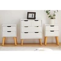 2+2 Uv Gloss Bedroom Chest Of Drawers - 3 Colours - White