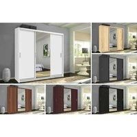 Tripple Sliding Door Wardrobe - 6 Colors