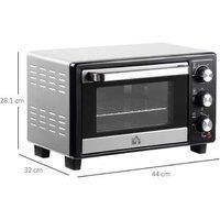 Homcom 16L Mini Oven, Adjustable, Wht