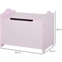 Homcom Wooden Kids Toy Storage Organizer - Pink