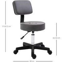 Homcom Beautician'S Swivel Salon Chair - Grey