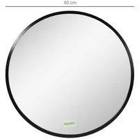 Kleankin Round Bathroom Mirror, Black