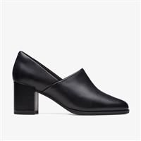 Clarks Freva55 Lily Leather Shoes in Black Standard Fit Size 4
