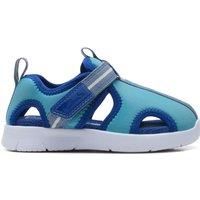 Clarks Ath Water T Sneaker, Blue Combi, 2 UK Child