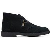 Clarks Desert Boot Evo Suede Boots In Black Standard Fit Size 12