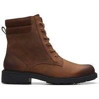 Clarks Orinoco 2 Spice Leather Boots In Brown Snuff Standard Fit Size 3