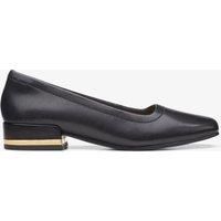 Clarks Seren 30 Court Leather Shoes in Black Standard Fit Size 3